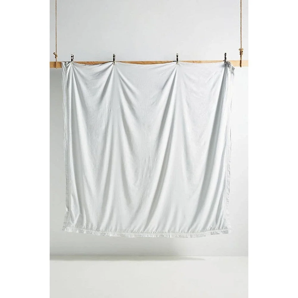 Anthropologie Organic Spa Sateen Duvet Cover Queen